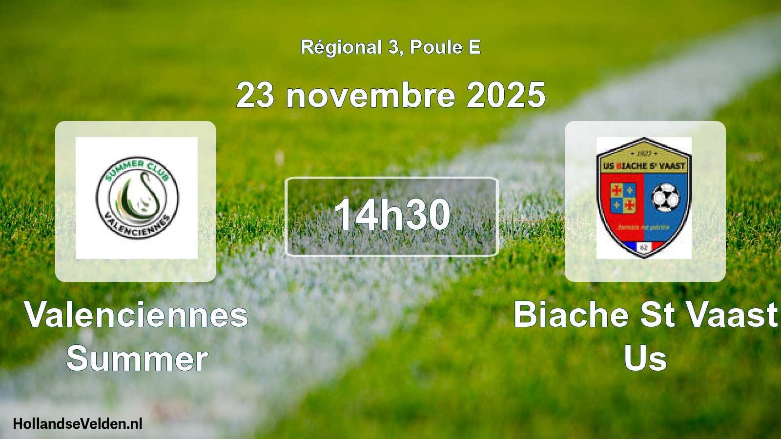 Scheduled Match: Valenciennes Summer - Biache St Vaast Us (23 November 2025)