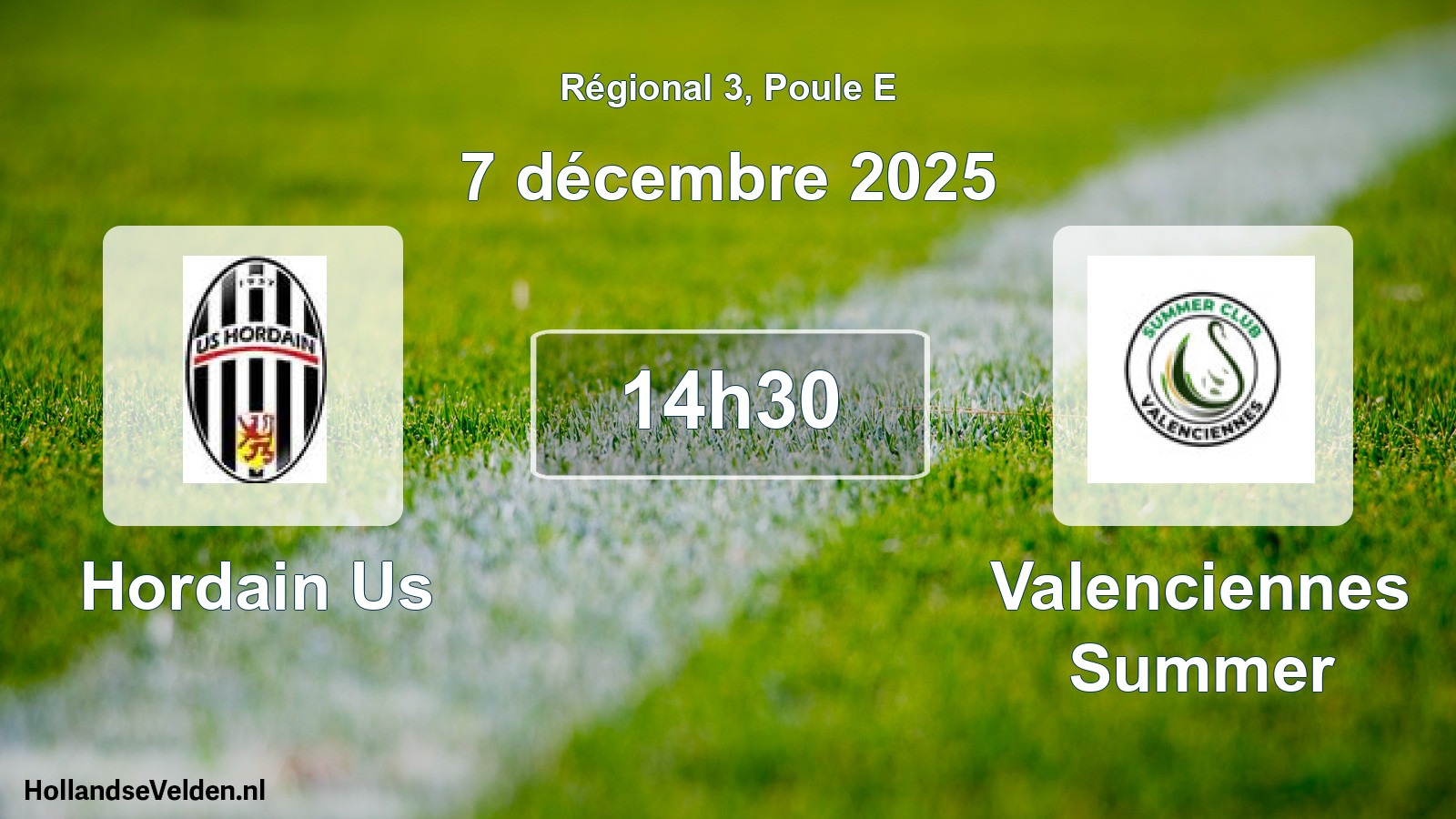 Geplande wedstrijd: Hordain Us - Valenciennes Summer (7 décembre 2025)