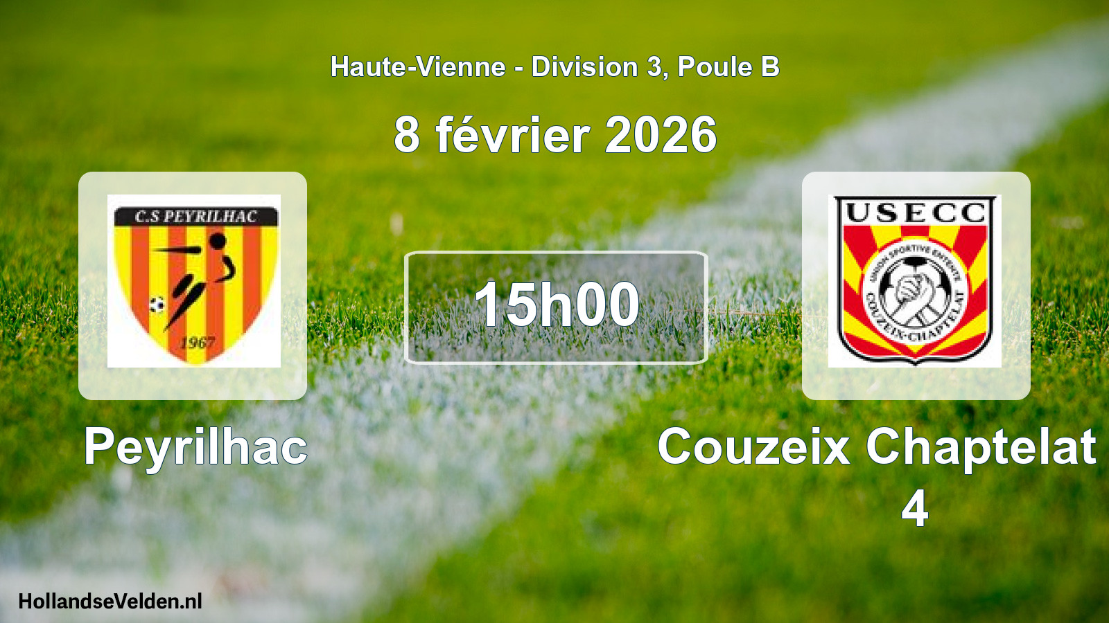 Geplande wedstrijd: Peyrilhac - Couzeix Chaptelat Us 4 (8 février 2026)