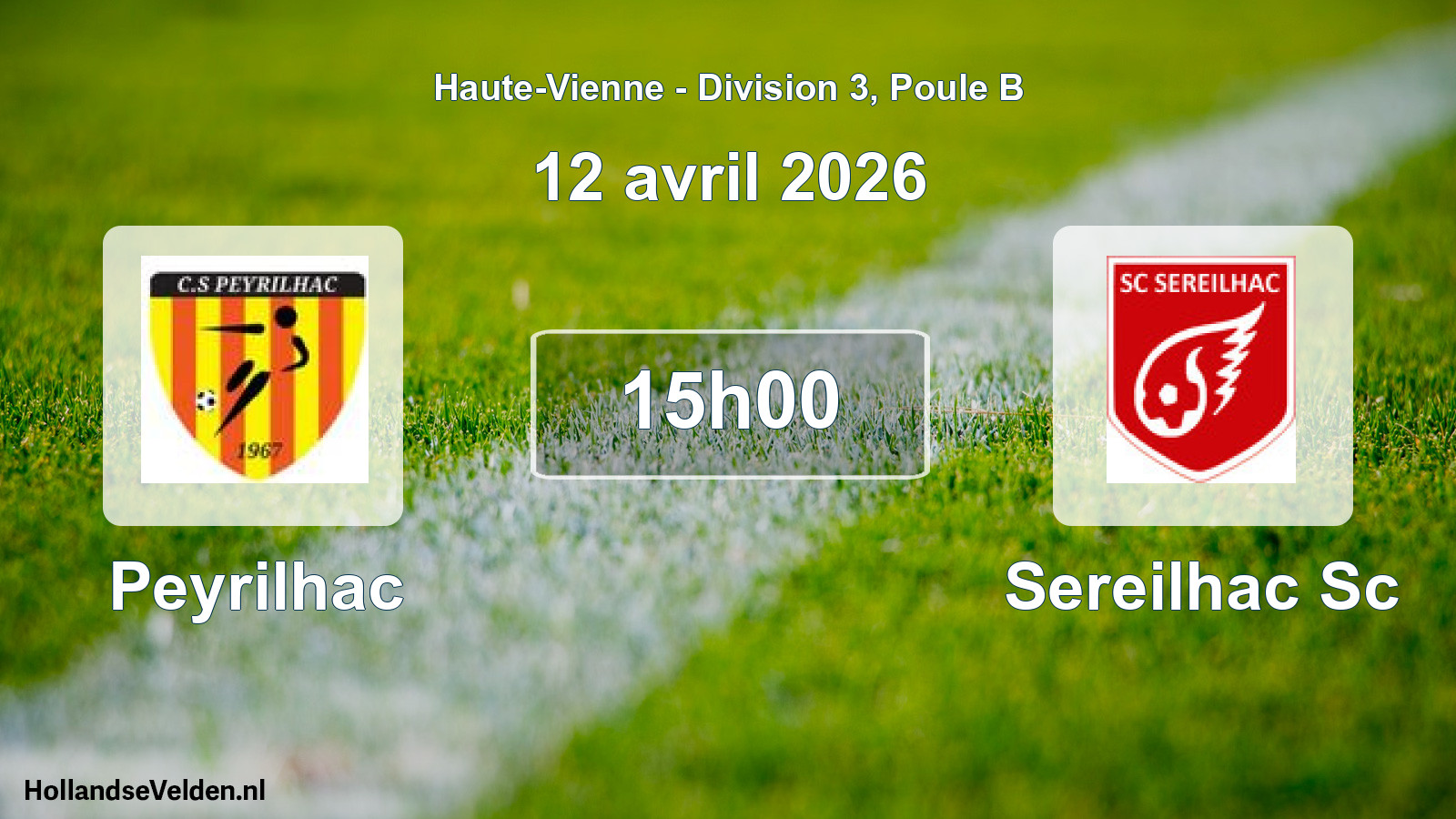 Scheduled Match: Peyrilhac - Sereilhac Sc (12 April 2026)