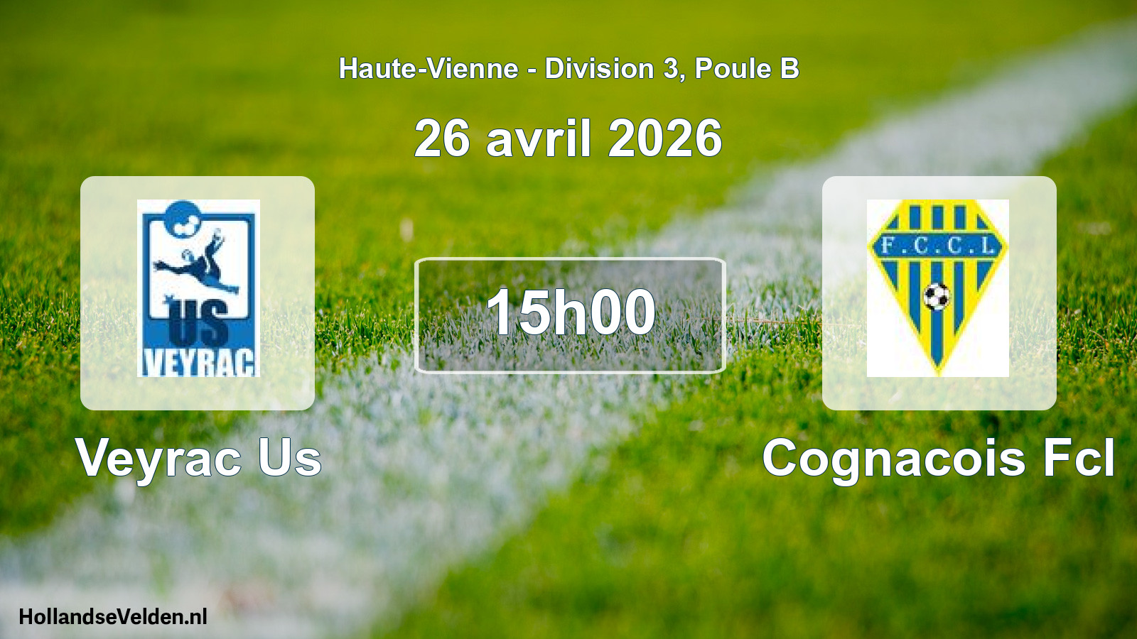 Scheduled Match: Veyrac Us - Cognacois Fcl (26 April 2026)