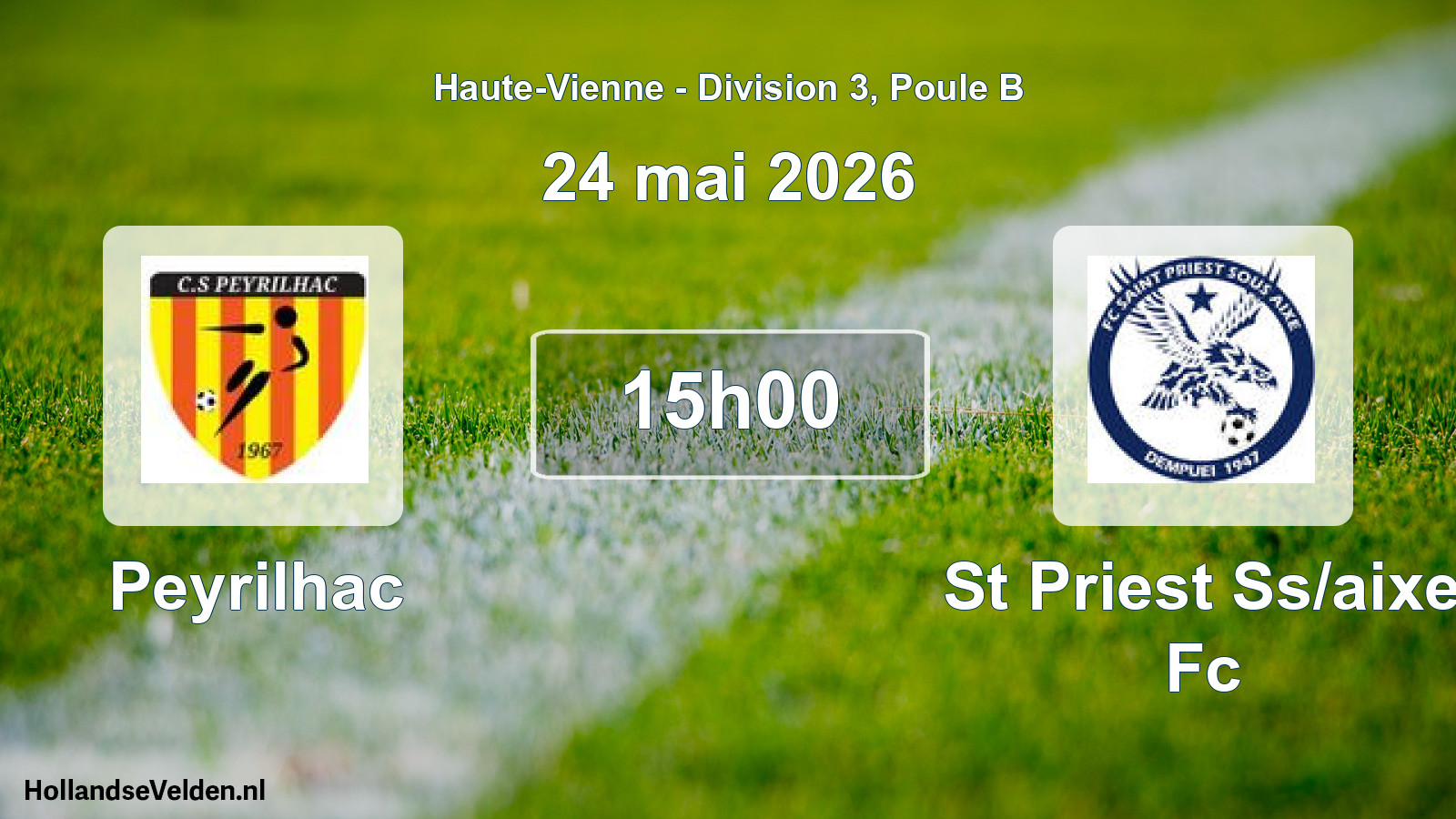 Geplande wedstrijd: Peyrilhac - St Priest Ss/aixe Fc (24 mai 2026)