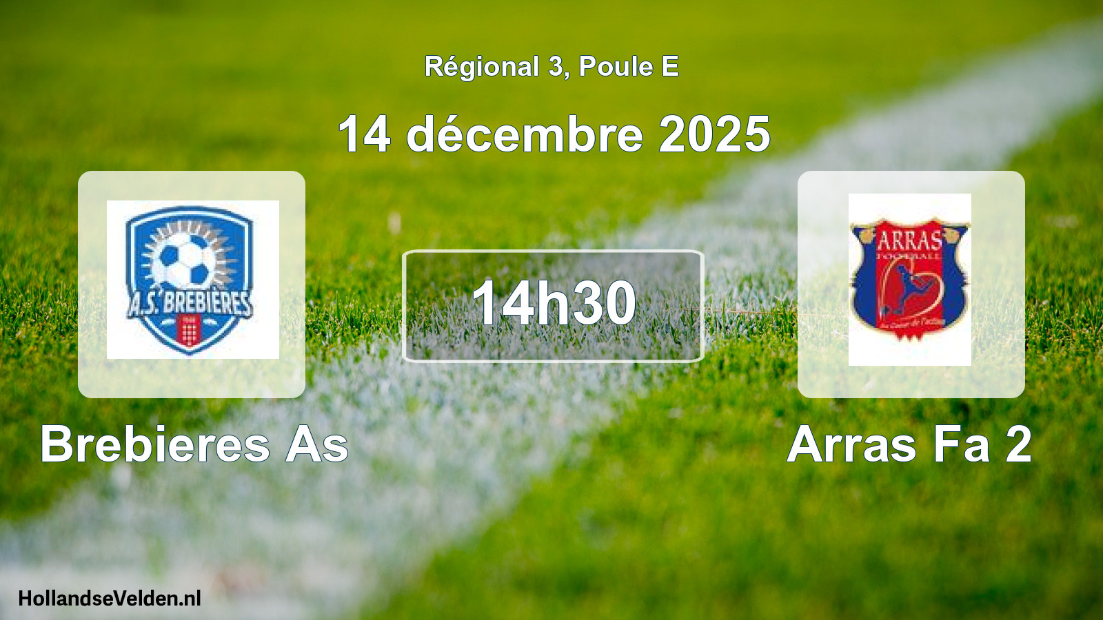 Scheduled Match: Brebieres As - Arras Fa 2 (14 December 2025)