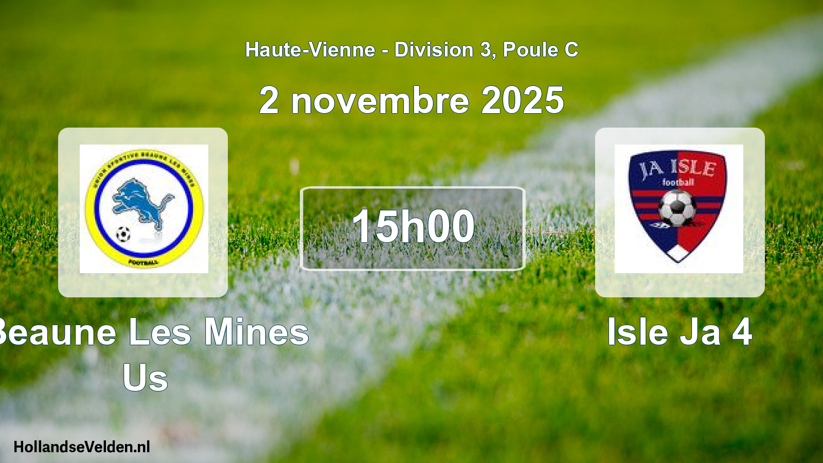 Geplande wedstrijd: Beaune Les Mines Us - Isle Ja 4 (2 novembre 2025)
