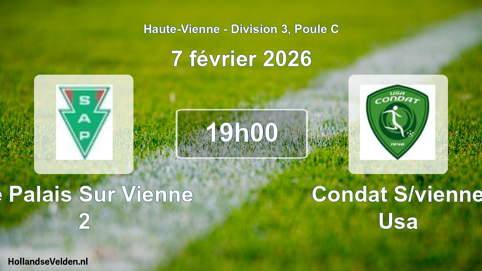 Geplande wedstrijd: Le Palais Sur Vienne 2 - Condat S/vienne Usa (7 février 2026)