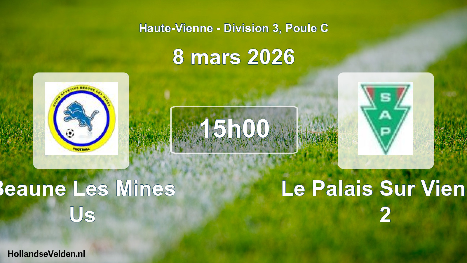 Geplande wedstrijd: Beaune Les Mines Us - Le Palais Sur Vienne 2 (8 mars 2026)