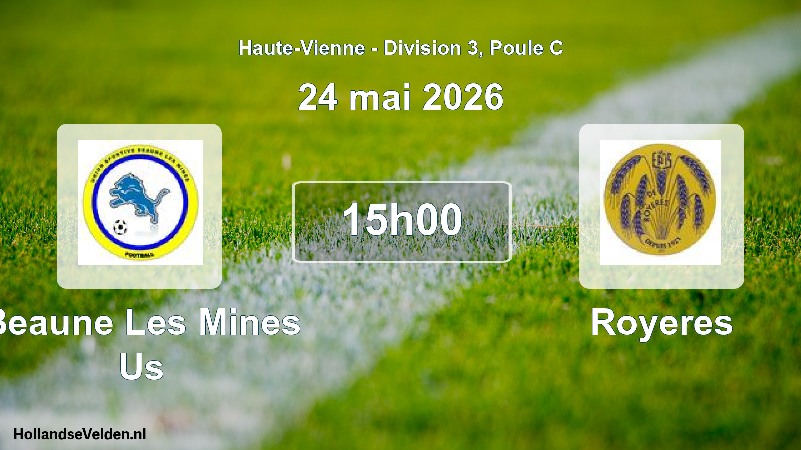 Geplande wedstrijd: Beaune Les Mines Us - Royeres (24 mai 2026)