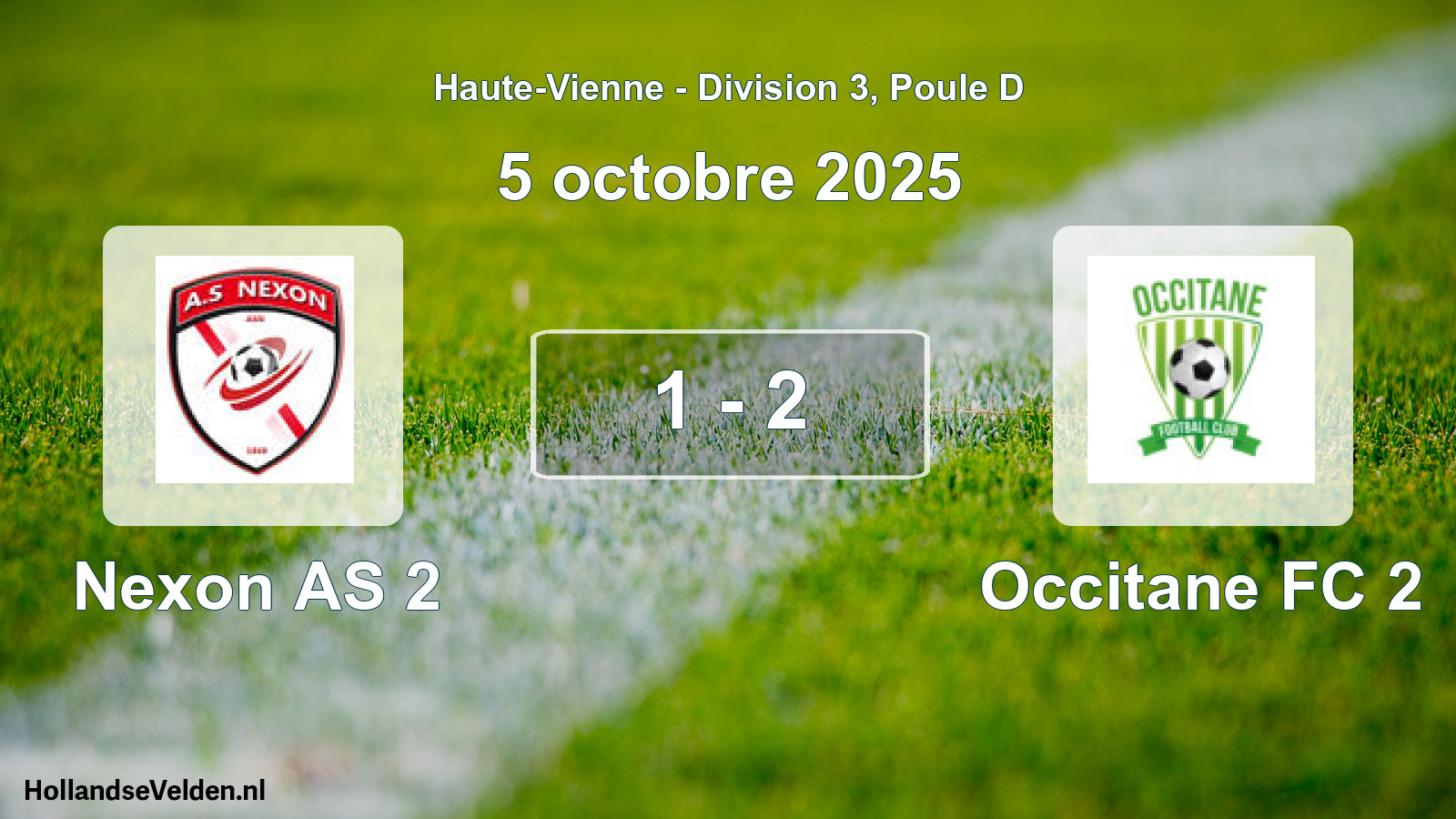 Gespeelde wedstrijd: Nexon AS 2 - Occitane FC 2 1 - 2 (5 oktober 2025)