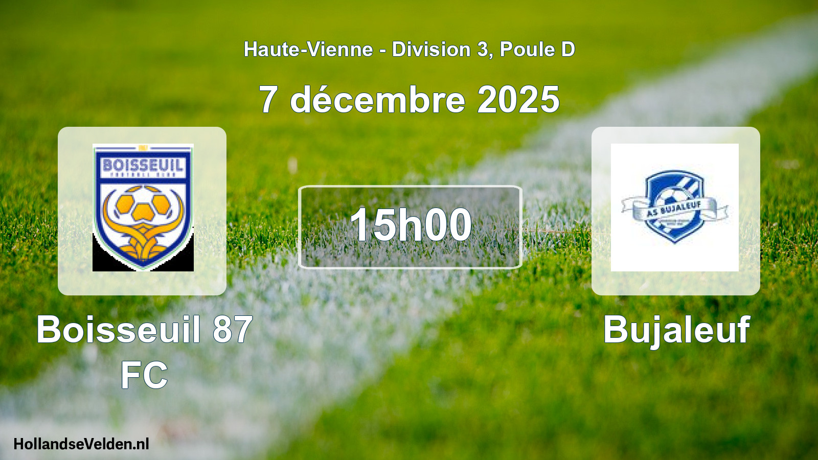 Geplande wedstrijd: Boisseuil 87 FC - Bujaleuf (7 december 2025)