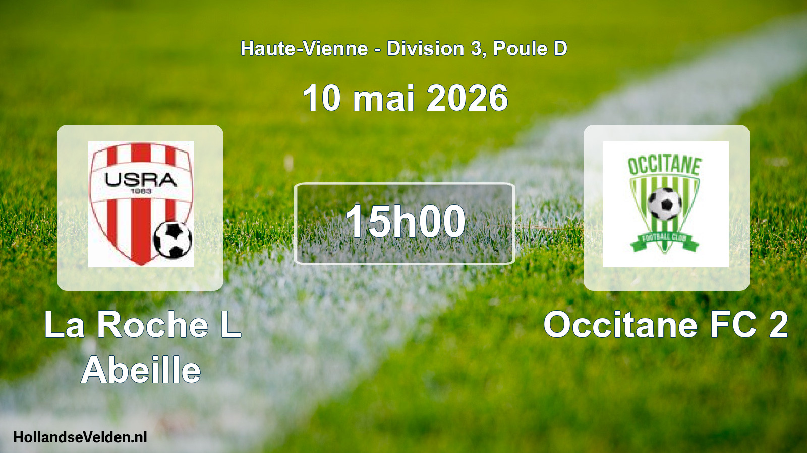 Geplande wedstrijd: La Roche L Abeille - Occitane FC 2 (10 mei 2026)