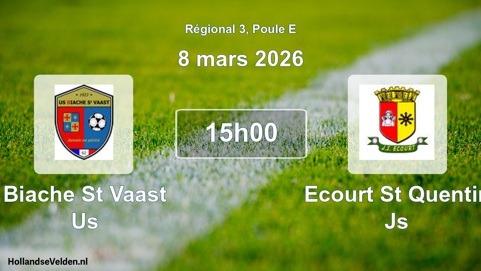 Geplande wedstrijd: Biache St Vaast Us - Ecourt St Quentin Js (8 maart 2026)