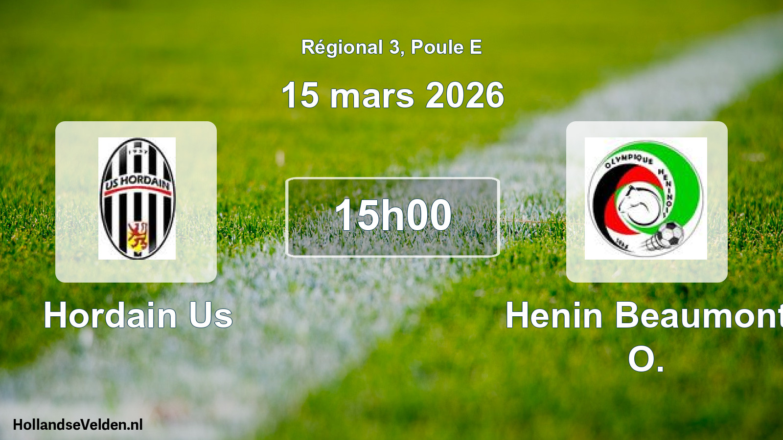 Geplande wedstrijd: Hordain Us - Henin Beaumont O. (15 mars 2026)