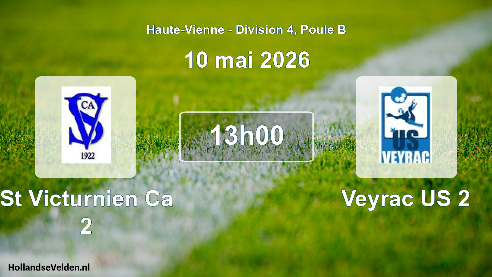 Match programmé: St Victurnien Ca 2 - Veyrac US 2 (10 mai 2026)