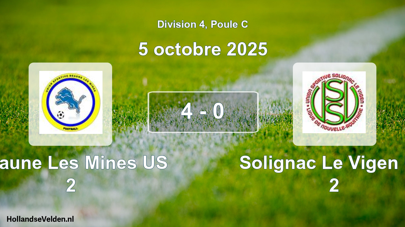 Total number of matches played: Beaune Les Mines US 2 - Solignac Le Vigen US 2 4 - 0 (5 October 2025)