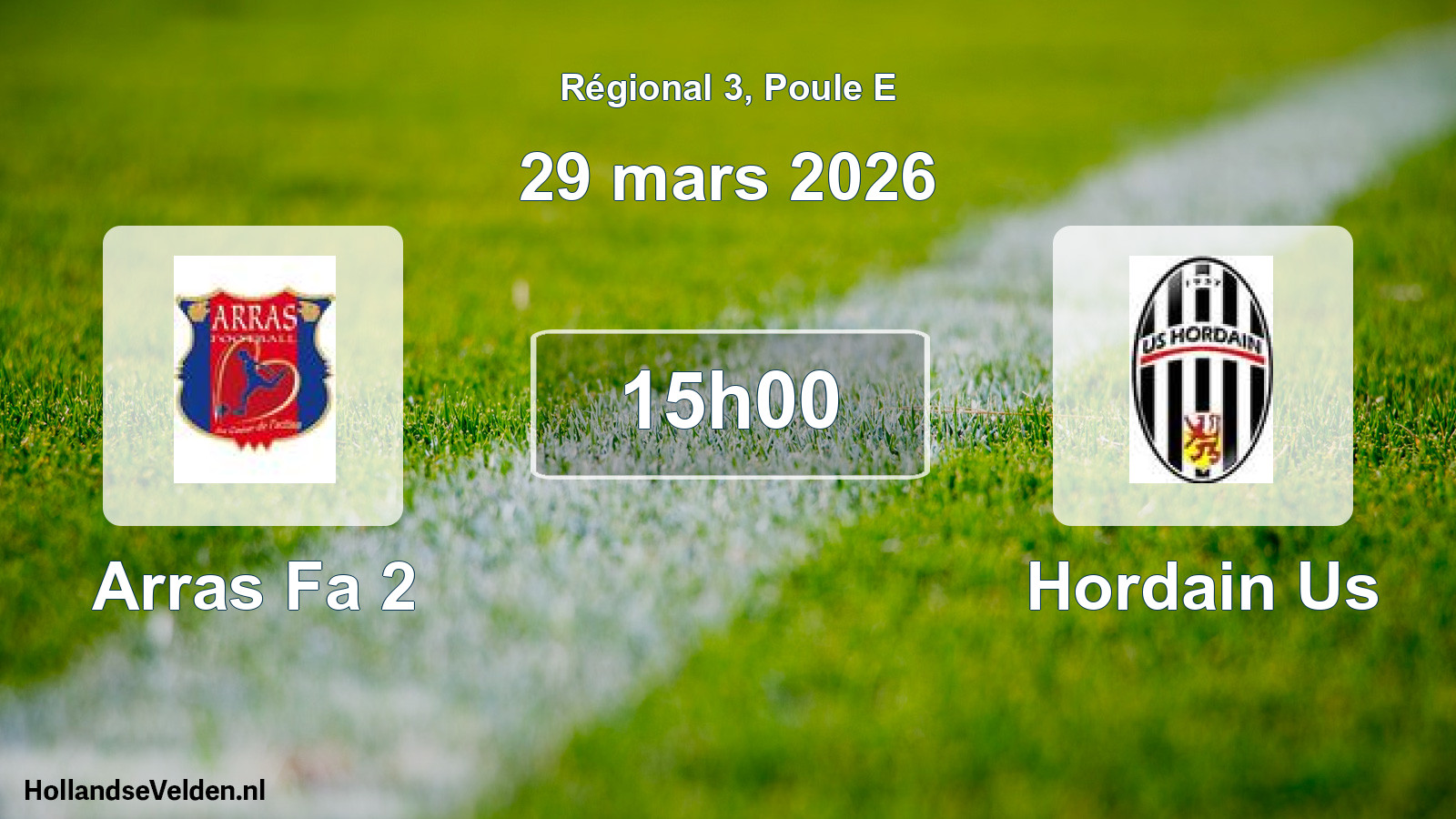 Scheduled Match: Arras Fa 2 - Hordain Us (29 March 2026)