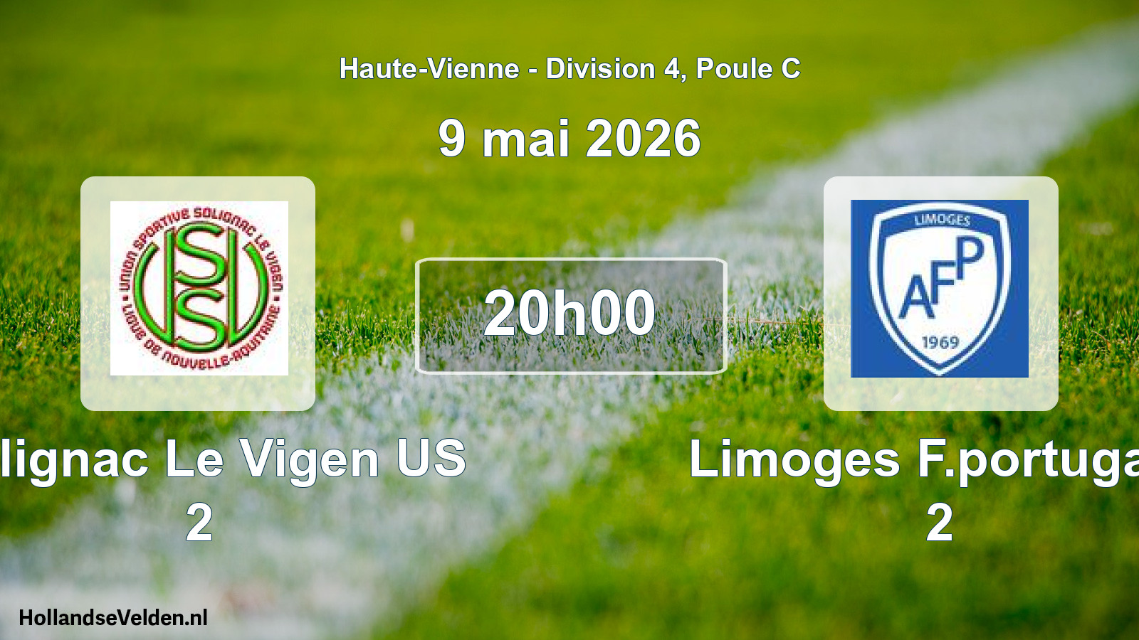 Geplande wedstrijd: Solignac Le Vigen US 2 - Limoges F.portugais 2 (9 mei 2026)