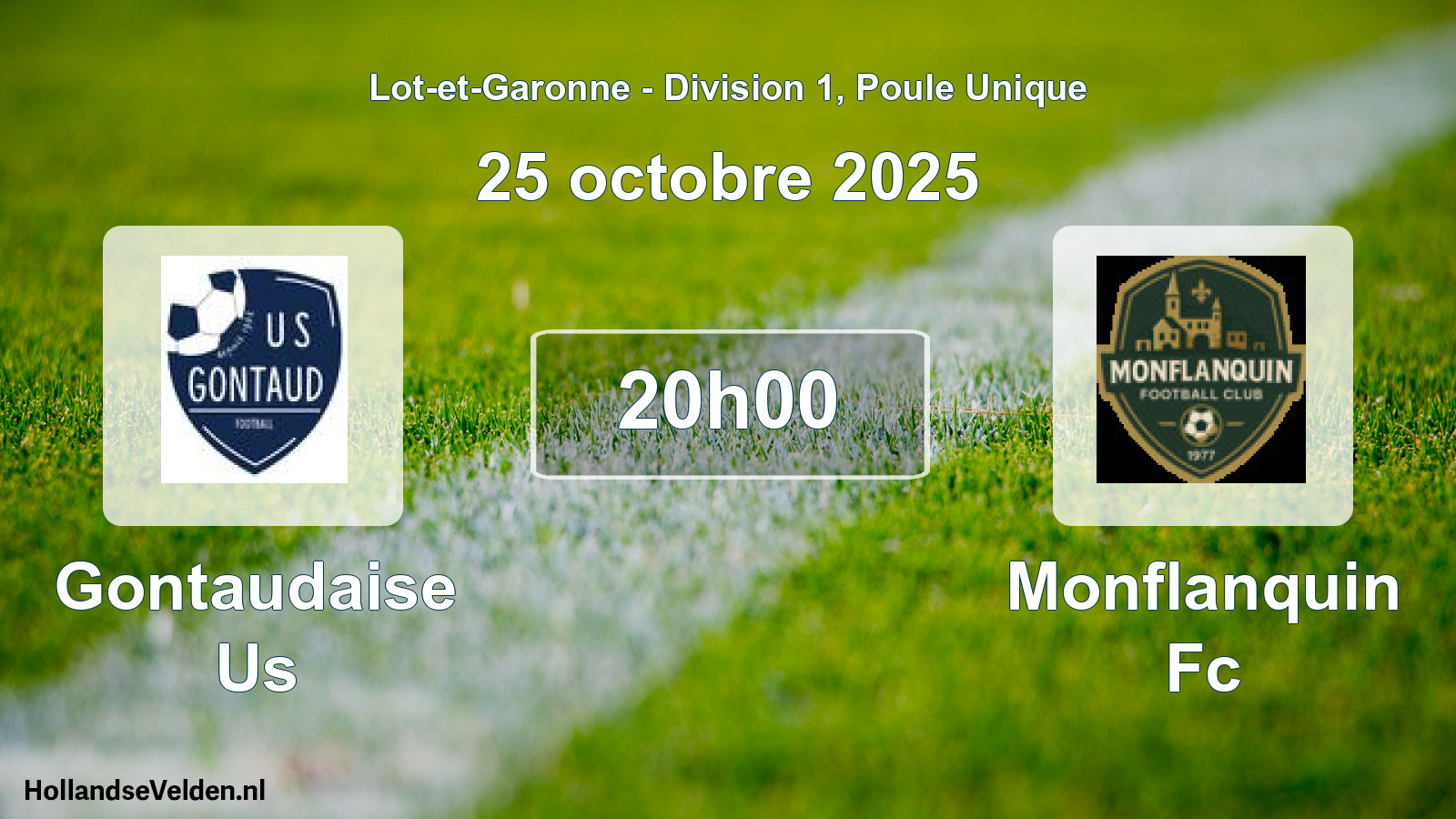 Geplande wedstrijd: Gontaudaise Us - Monflanquin Fc (25 octobre 2025)