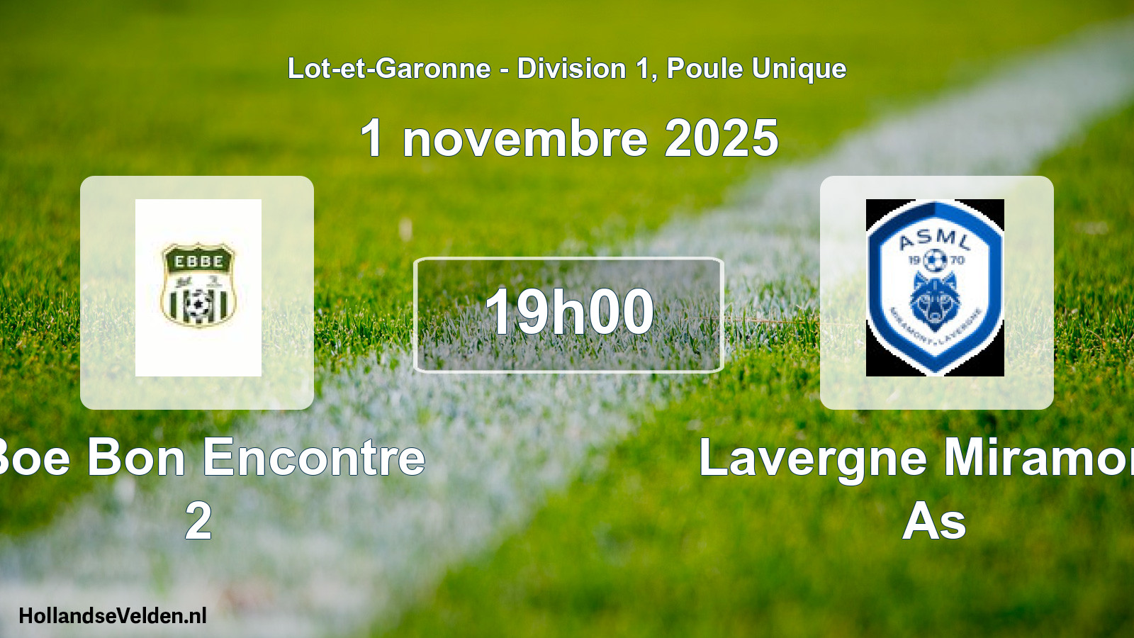 Geplande wedstrijd: Boe Bon Encontre 2 - Lavergne Miramont As (1 novembre 2025)