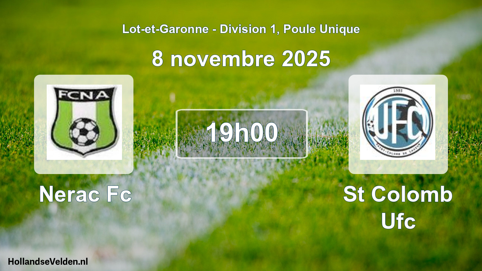 Geplande wedstrijd: Nerac Fc - St Colomb Ufc (8 novembre 2025)