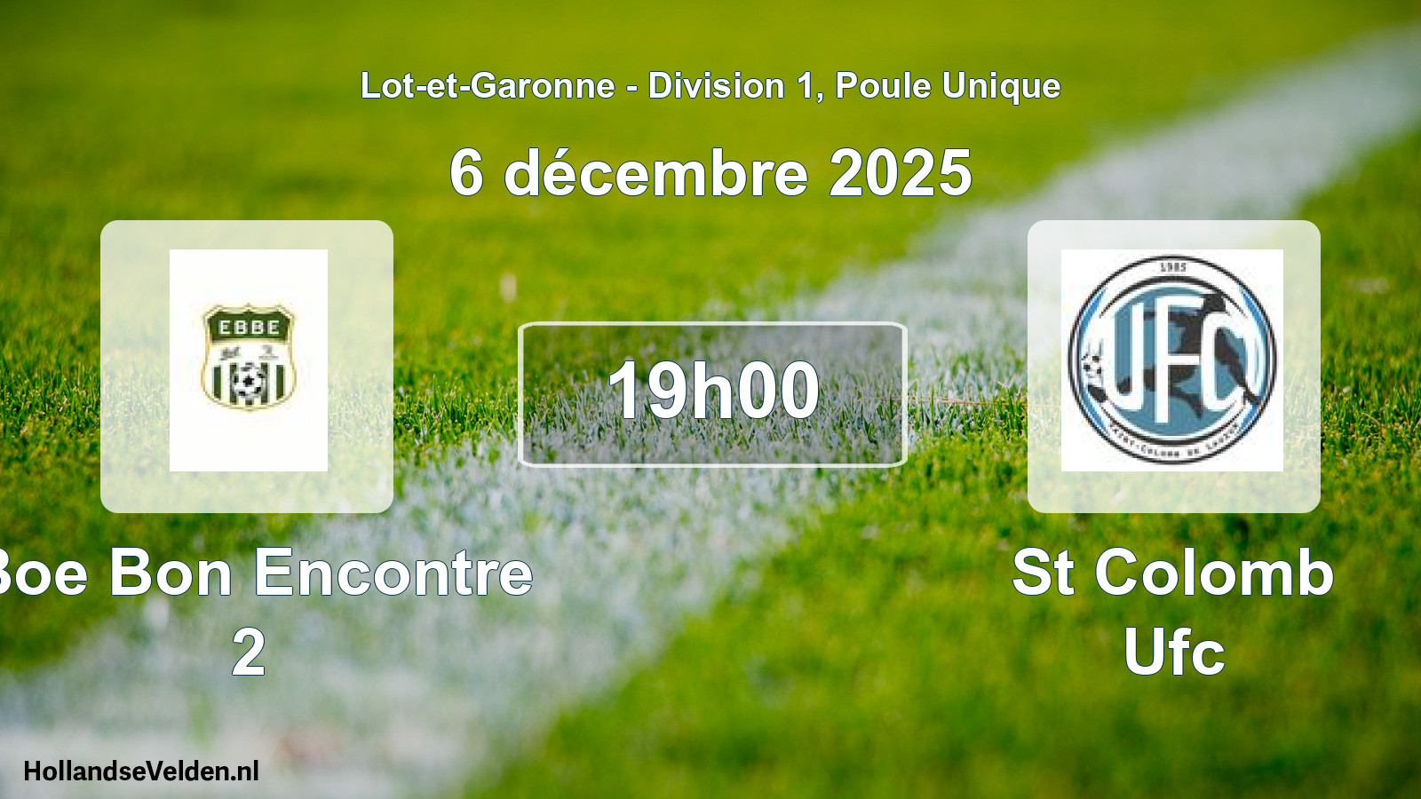 Geplande wedstrijd: Boe Bon Encontre 2 - St Colomb Ufc (6 décembre 2025)