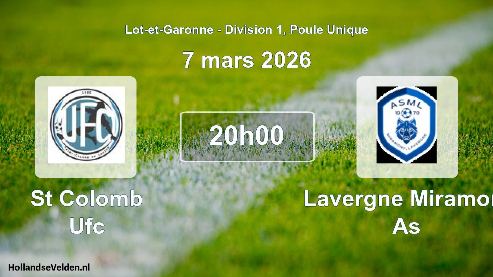 Geplande wedstrijd: St Colomb Ufc - Lavergne Miramont As (7 mars 2026)