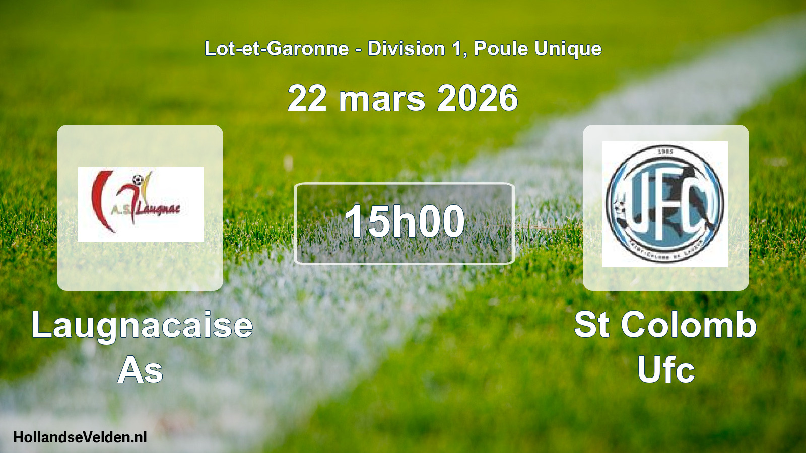 Scheduled Match: Laugnacaise As - St Colomb Ufc (22 March 2026)