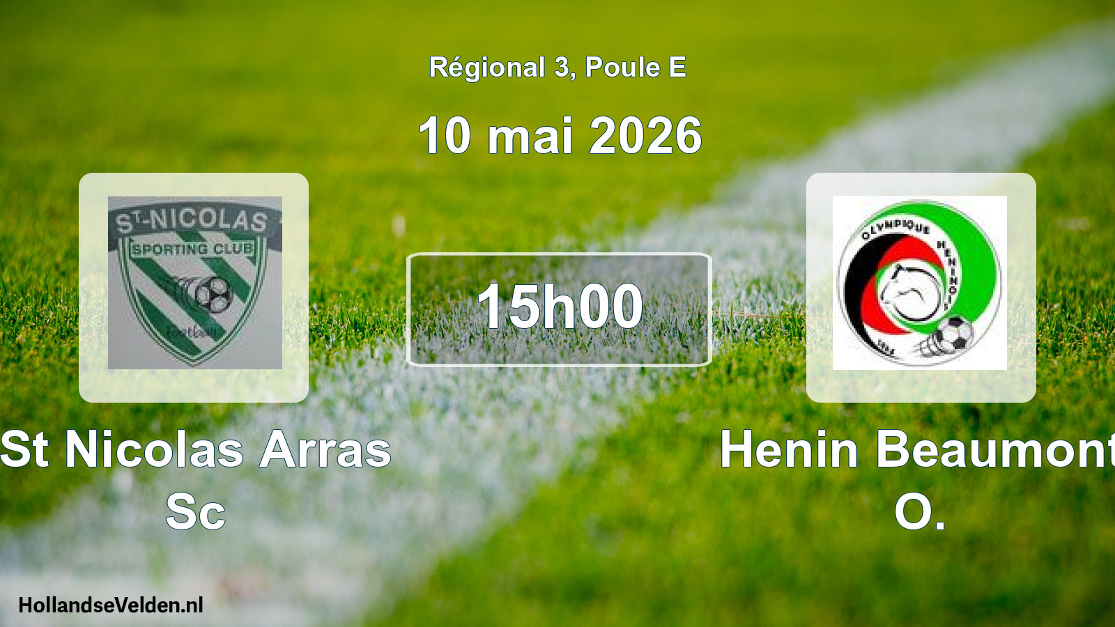 Geplande wedstrijd: St Nicolas Arras Sc - Henin Beaumont O. (10 mai 2026)