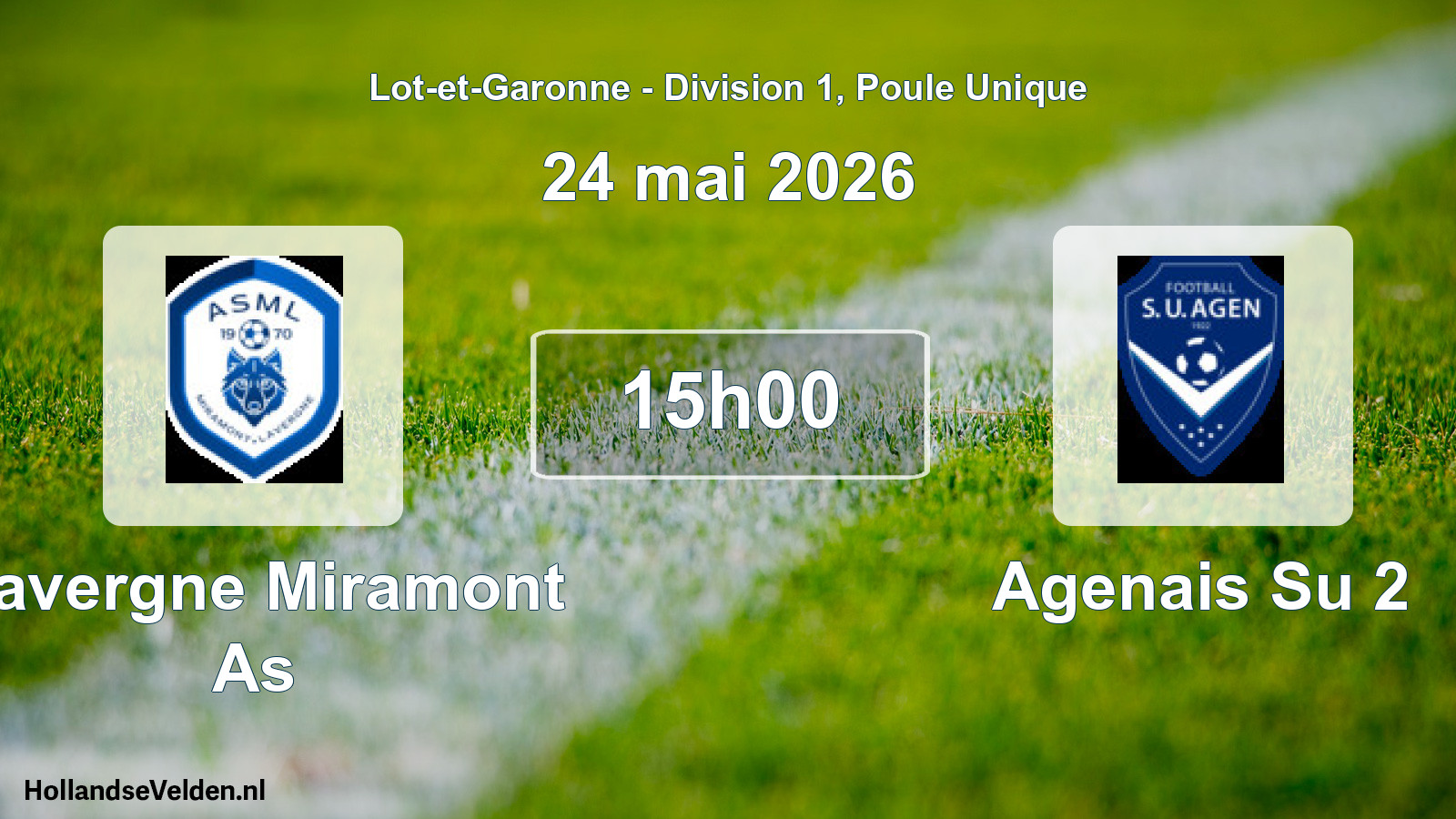 Geplande wedstrijd: Lavergne Miramont As - Agenais Su 2 (24 mai 2026)