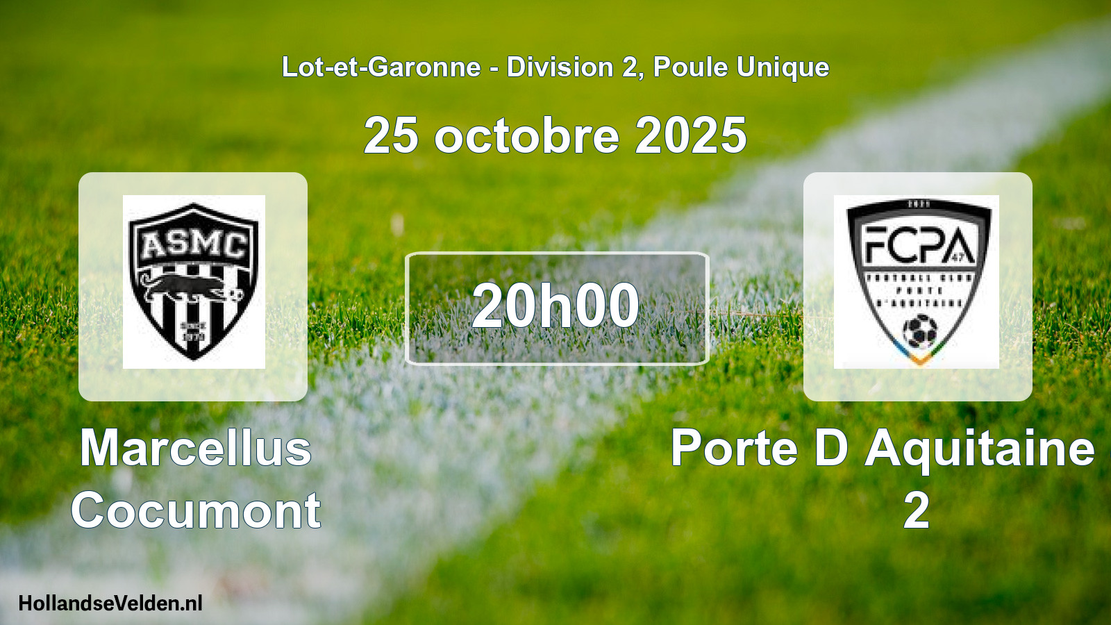 Geplande wedstrijd: Marcellus Cocumont - Porte D Aquitaine 47 2 (25 octobre 2025)