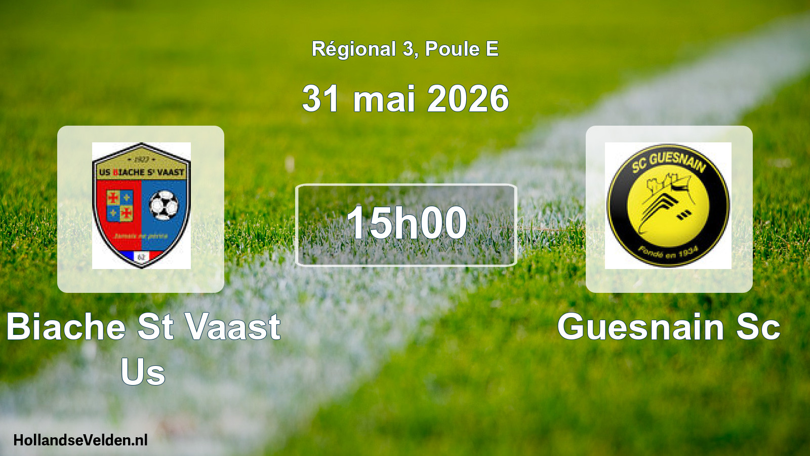 Geplande wedstrijd: Biache St Vaast Us - Guesnain Sc (31 mei 2026)