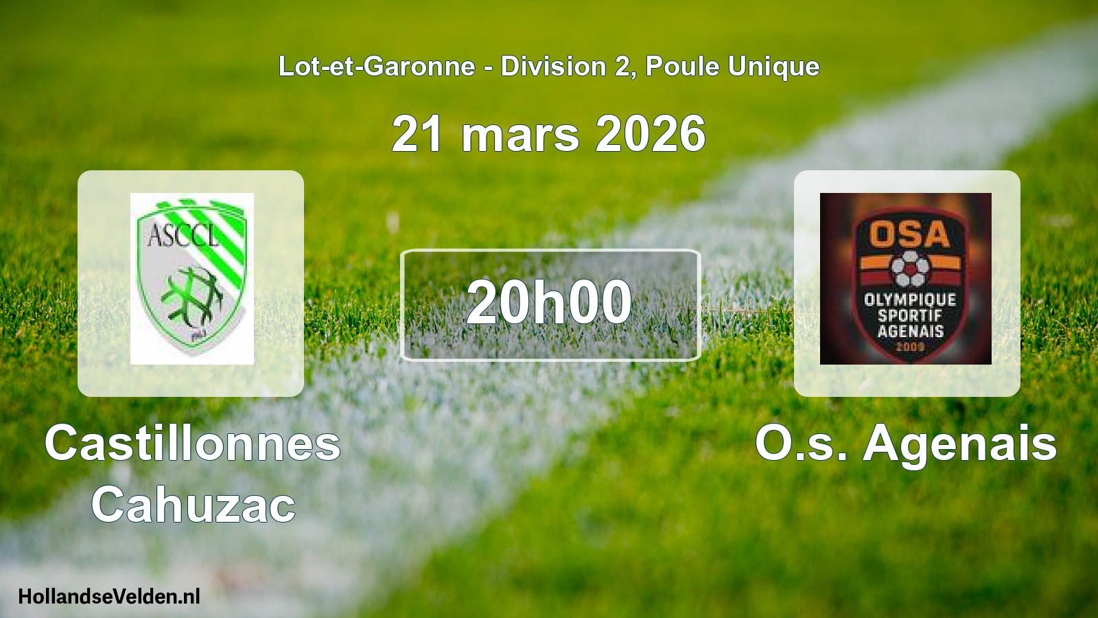Scheduled Match: Castillonnes Cahuzac - O.s. Agenais (21 March 2026)