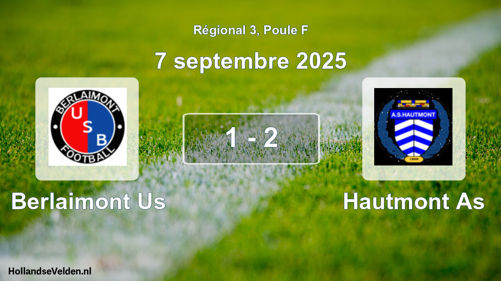 Gespeelde wedstrijd: Berlaimont Us - Hautmont As 1 - 2 (7 september 2025)