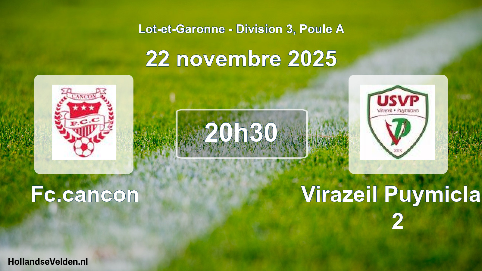 Scheduled Match: Fc.cancon - Virazeil Puymiclan 2 (22 November 2025)