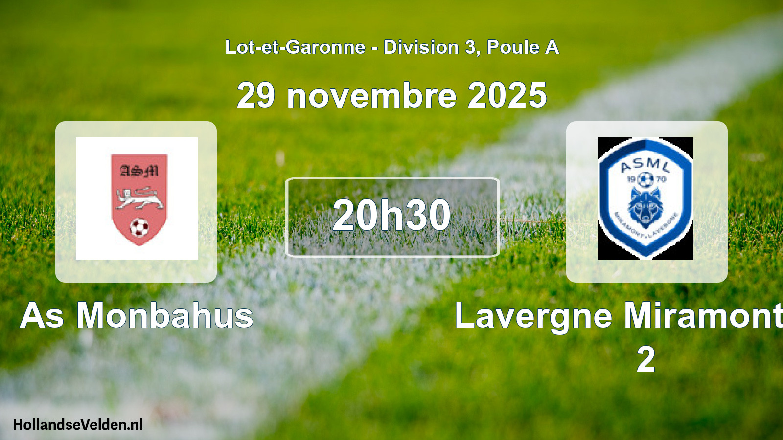 Geplande wedstrijd: As Monbahus - Lavergne Miramont As 2 (29 novembre 2025)