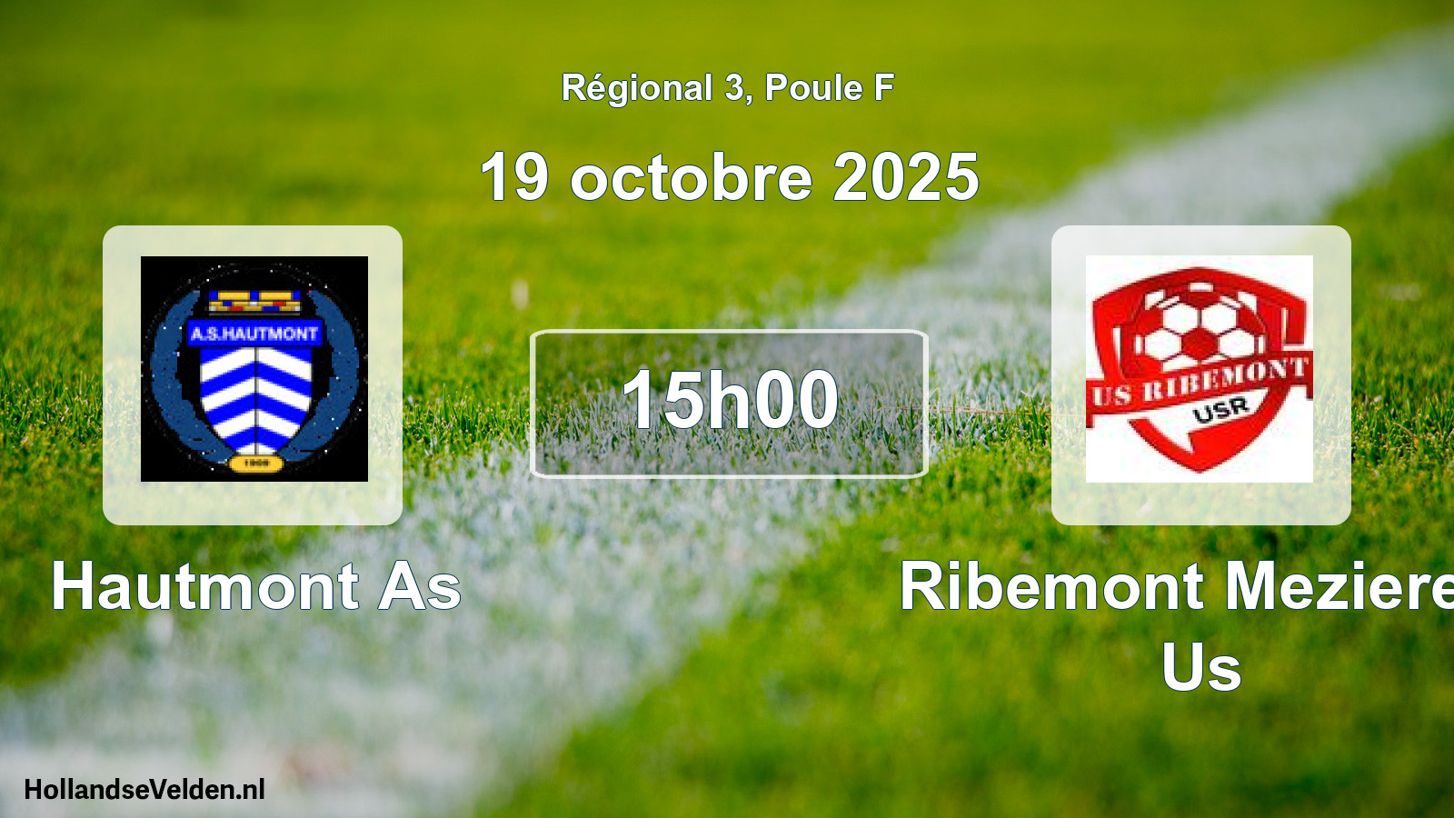 Scheduled Match: Hautmont As - Ribemont Mezieres Us (19 October 2025)