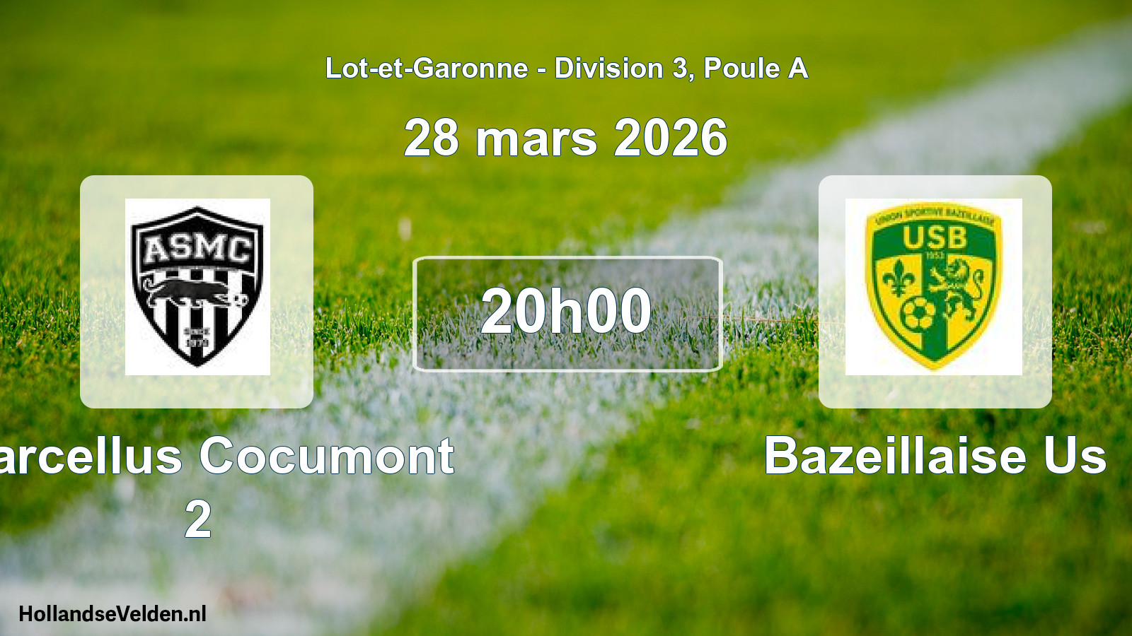 Scheduled Match: Marcellus Cocumont 2 - Bazeillaise Us (28 March 2026)