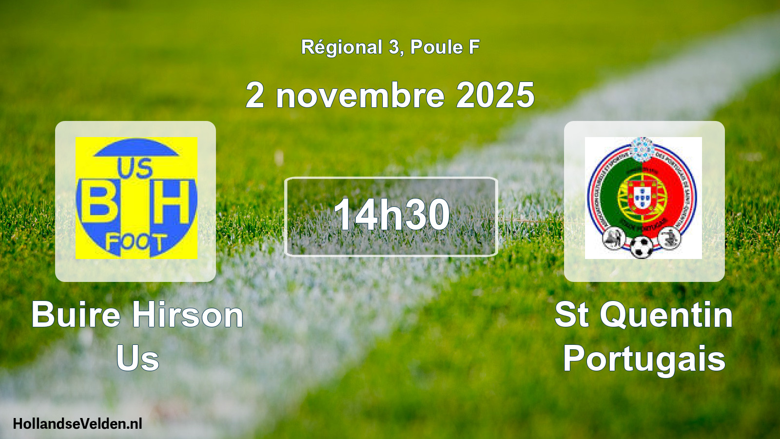 Geplande wedstrijd: Buire Hirson Us - St Quentin Portugais (2 novembre 2025)