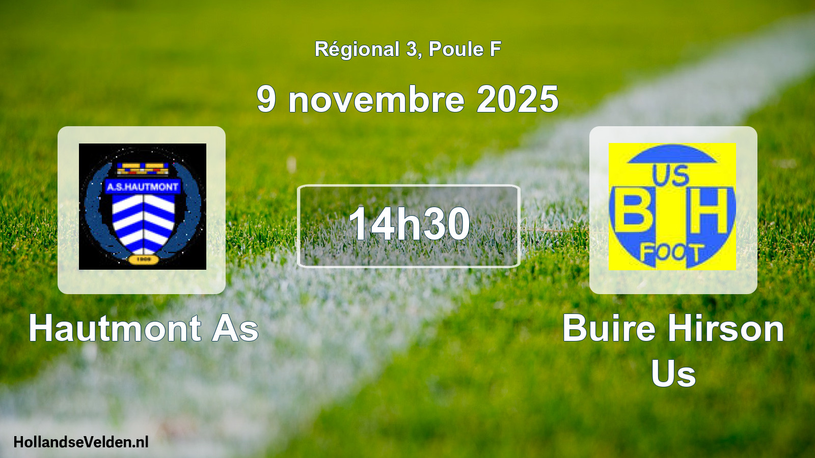 Scheduled Match: Hautmont As - Buire Hirson Us (9 November 2025)