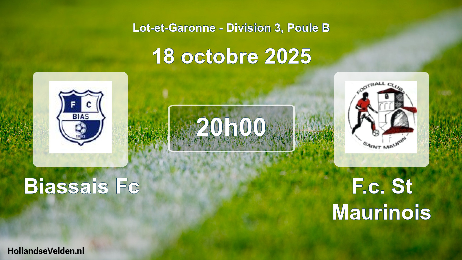 Scheduled Match: Biassais Fc - F.c. St Maurinois (18 October 2025)