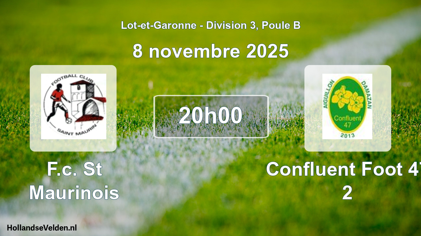 Geplande wedstrijd: F.c. St Maurinois - Confluent Foot 47 2 (8 novembre 2025)