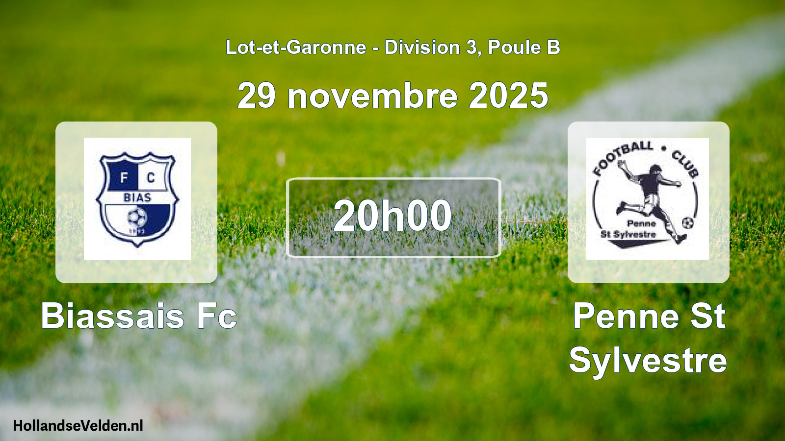 Scheduled Match: Biassais Fc - Penne St Sylvestre (29 November 2025)