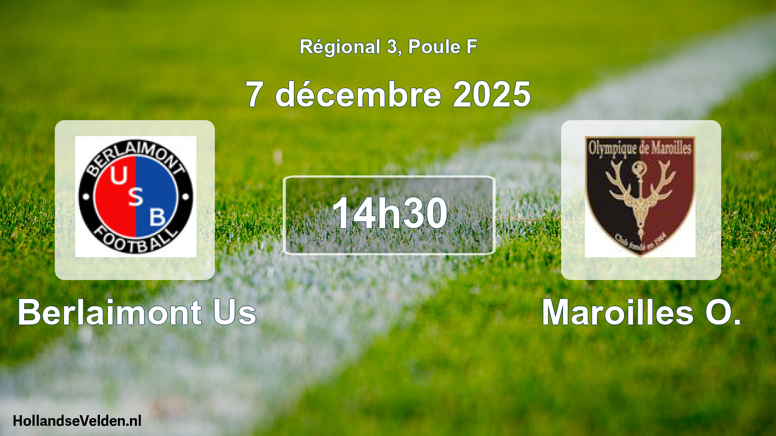 Geplande wedstrijd: Berlaimont Us - Maroilles O. (7 december 2025)