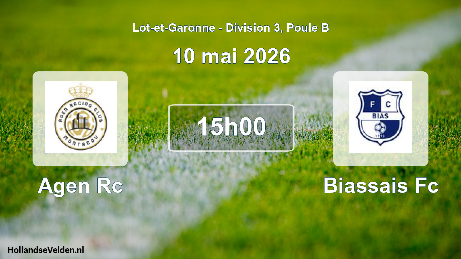 Scheduled Match: Agen Rc - Biassais Fc (10 May 2026)