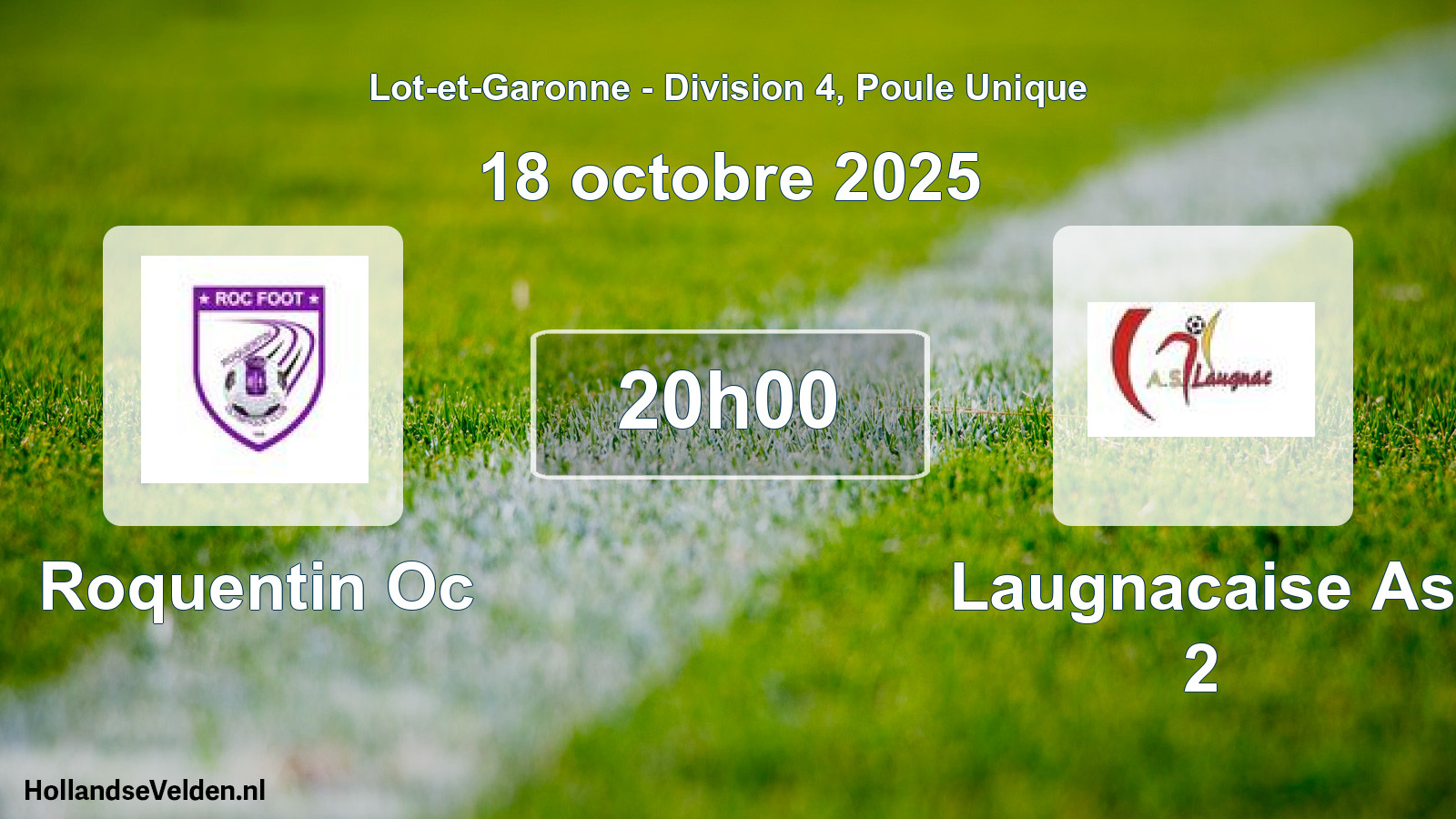 Geplande wedstrijd: Roquentin Oc - Laugnacaise As 2 (18 octobre 2025)