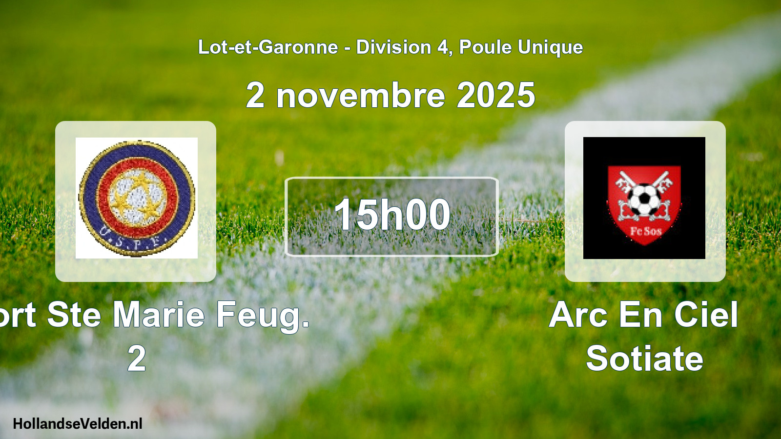 Geplande wedstrijd: Port Ste Marie Feug. 2 - Arc En Ciel Sotiate (2 novembre 2025)