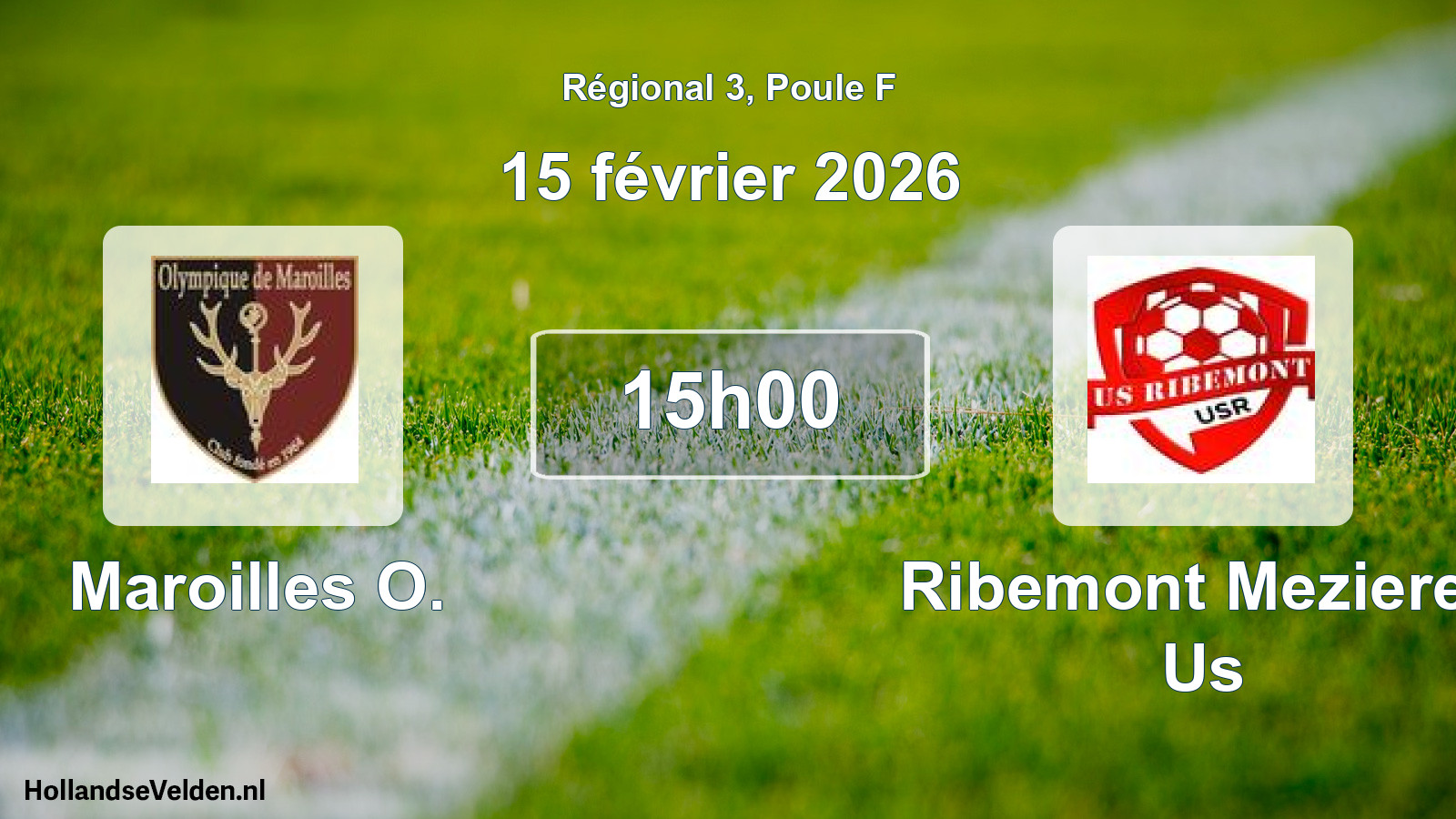 Geplande wedstrijd: Maroilles O. - Ribemont Mezieres Us (15 februari 2026)
