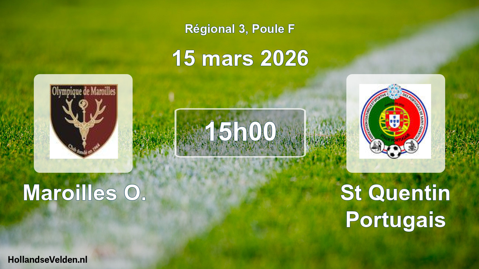 Geplande wedstrijd: Maroilles O. - St Quentin Portugais (15 mars 2026)
