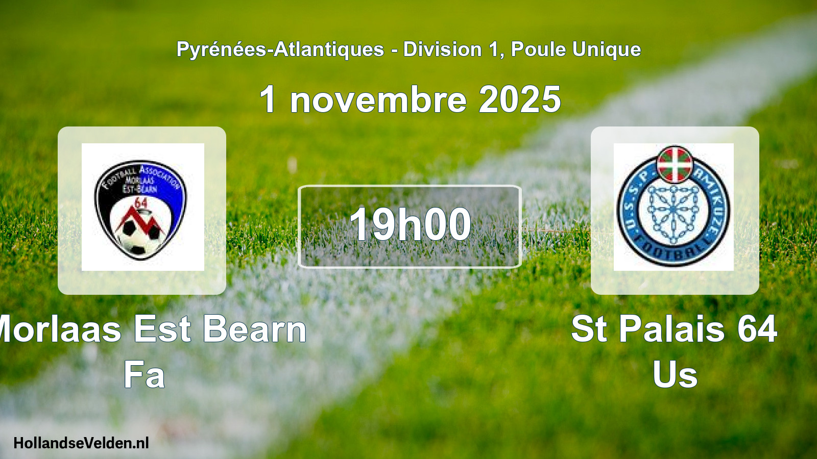Scheduled Match: Morlaas Est Bearn Fa - St Palais 64 Us (1 November 2025)