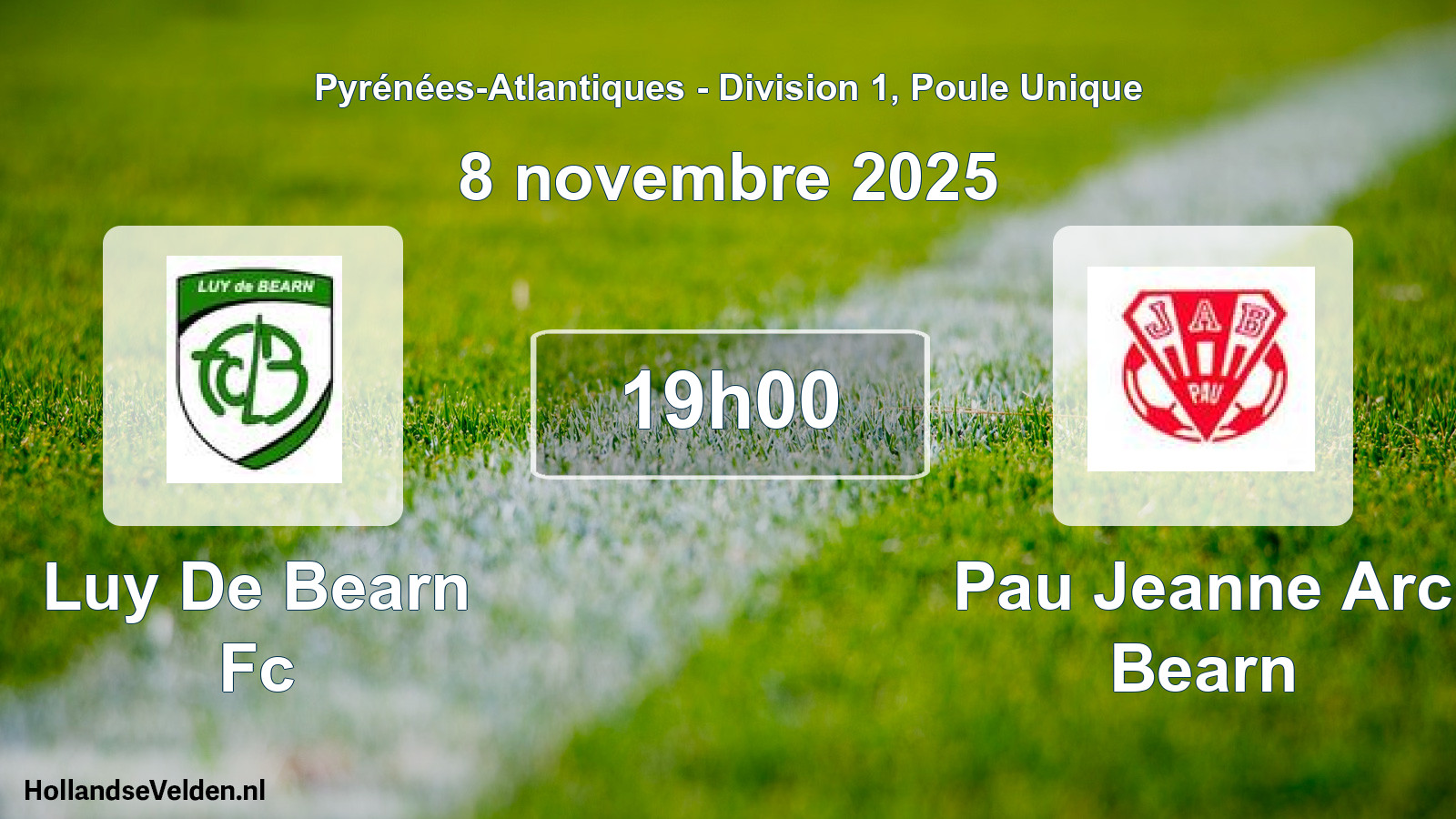 Scheduled Match: Luy De Bearn Fc - Pau Jeanne Arc Bearn (8 November 2025)