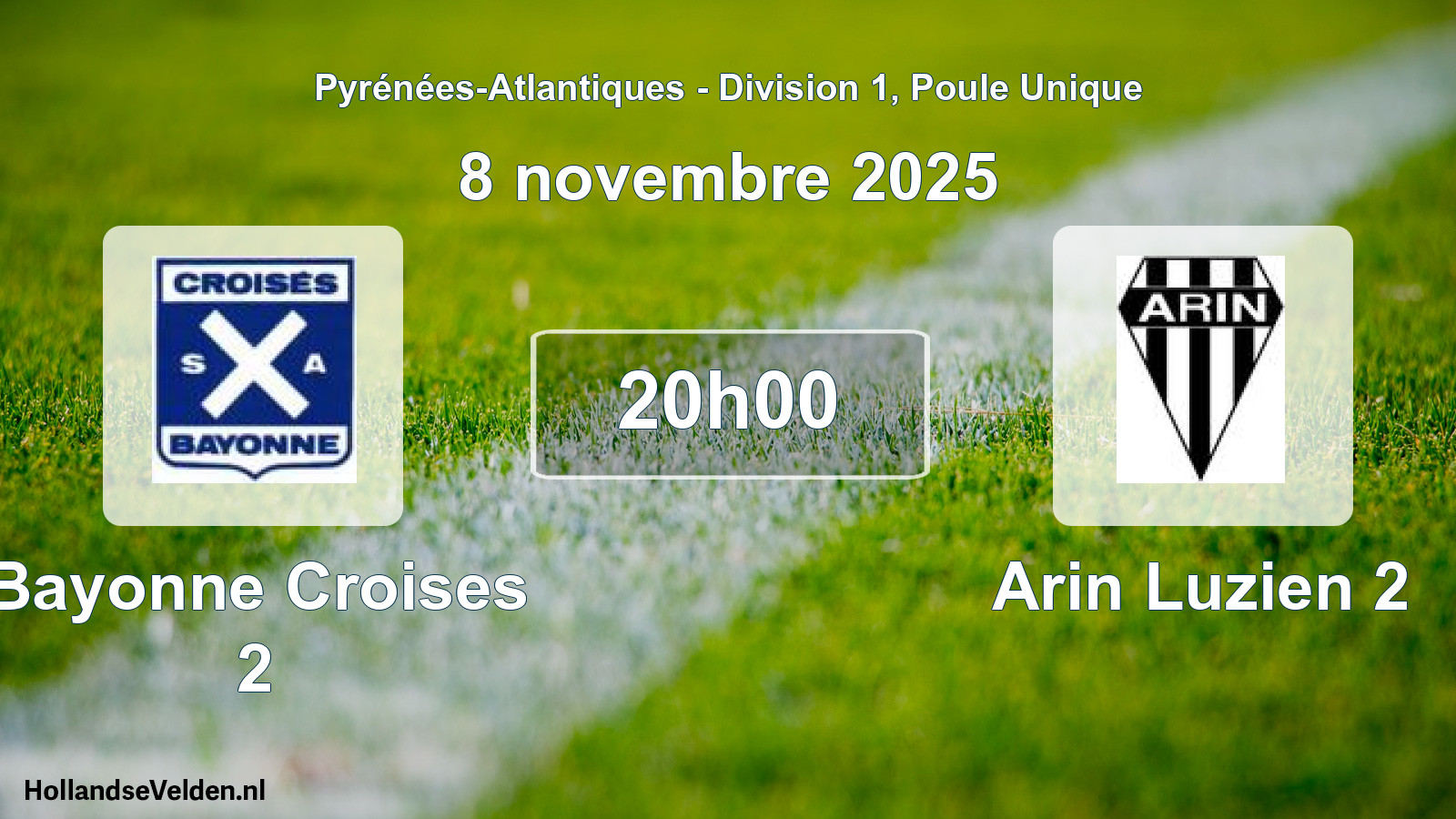 Scheduled Match: Bayonne Croises 2 - Arin Luzien 2 (8 November 2025)